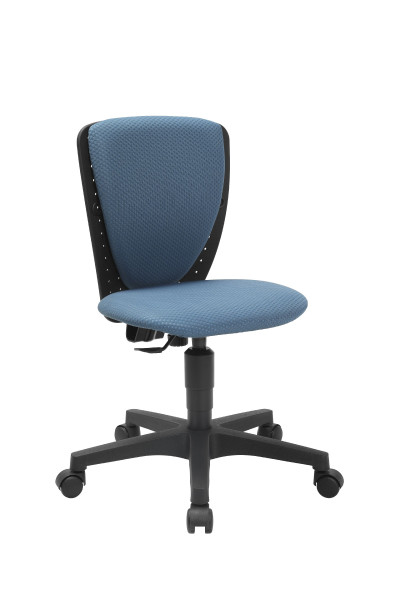 Drehstuhl HIGH KID in blau aus Stoff