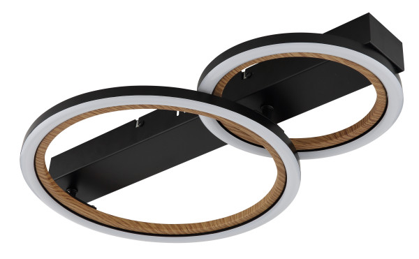 Deckenleuchte DAKARI I in schwarz aus Metall