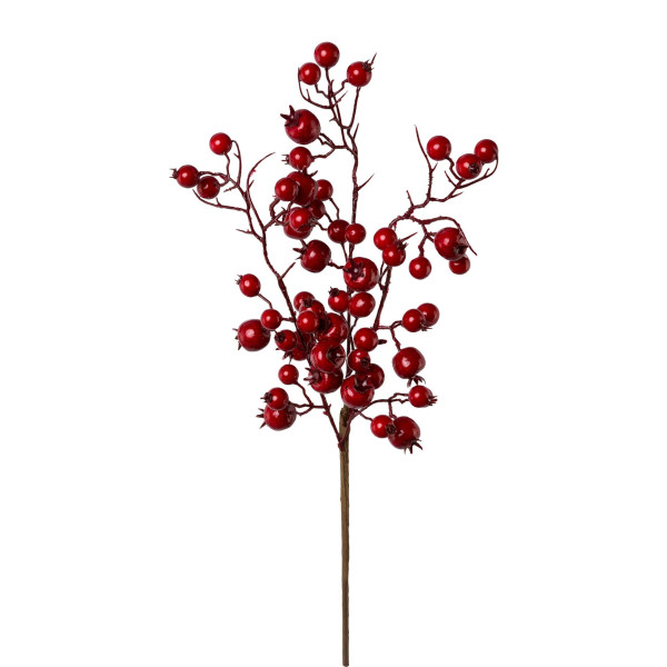 Kunstblume Beerenzweig in rot aus Kunststoff