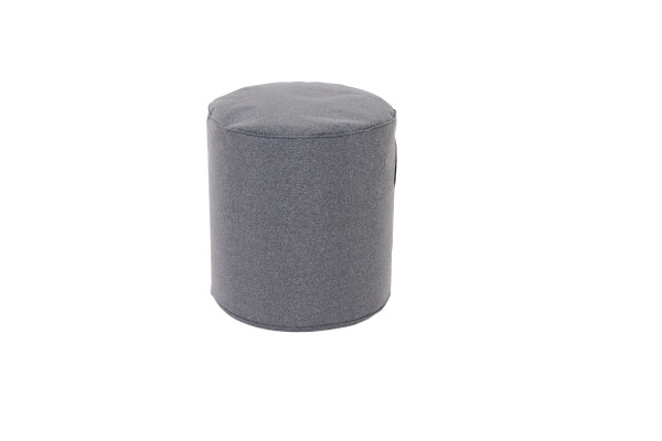 Sitzpouf MONDO SETOSA in grau aus Polyester