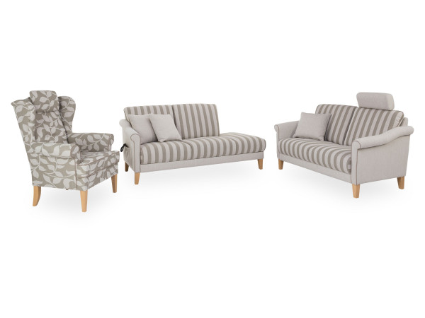 Polstergarnitur Luminara in beige aus Stoff