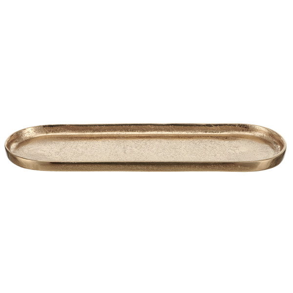 Tablett in goldfarben aus Aluminium