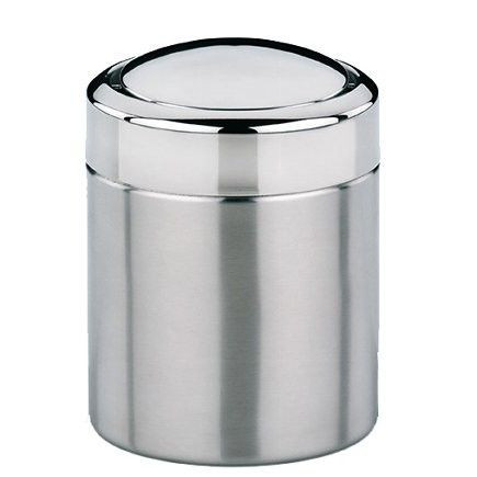 Schwingdeckeleimer ANO 1,5l in silberfarben aus Metall