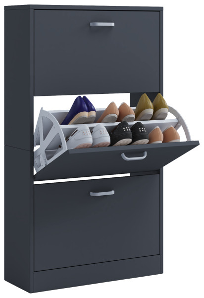 Schuhschrank SIPOS in anthrazit aus Dekor