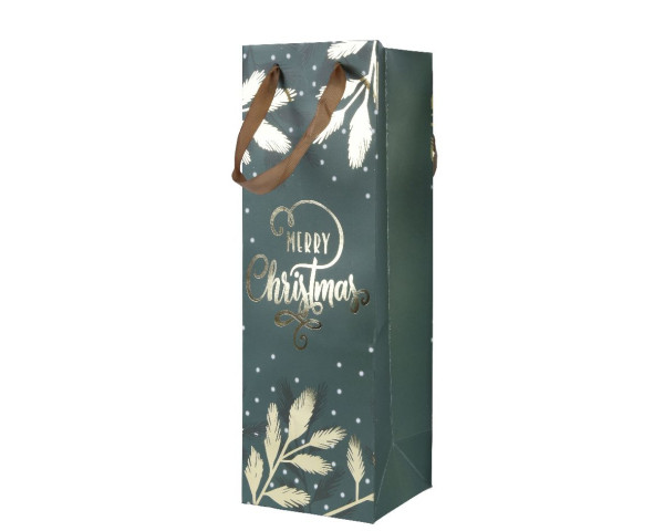 Geschenktasche in grün aus Papier