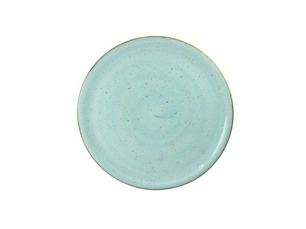 Pizzateller VINTAGE in aqua aus Porzellan
