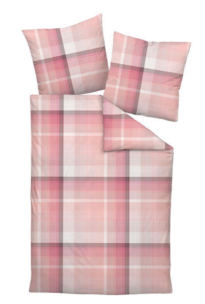 Bettwäsche MILANO Mako-Satin in koralle aus Baumwolle