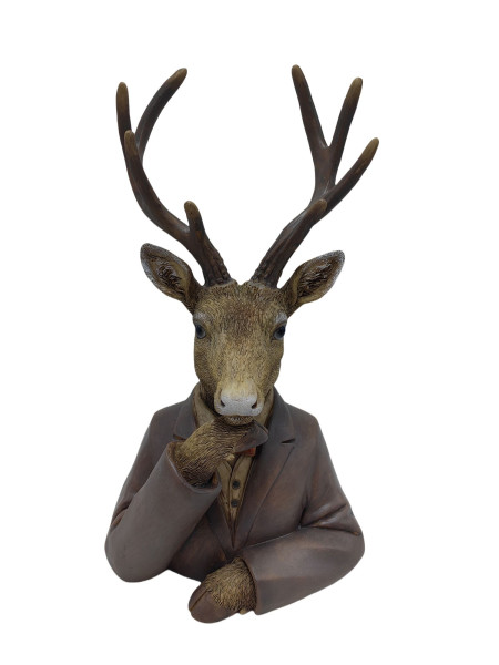 Büste Mr. Deer in Antik aus Polyresin