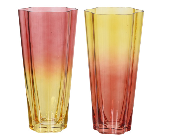 Vase in mehrfarbig aus Glas