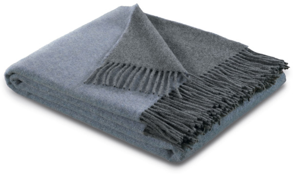 Plaid blau-grau in mehrfarbig aus Mischgewebe