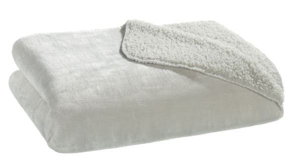 Schaffelldecke SEBASTIAN silb. in silberfarben aus Polyester