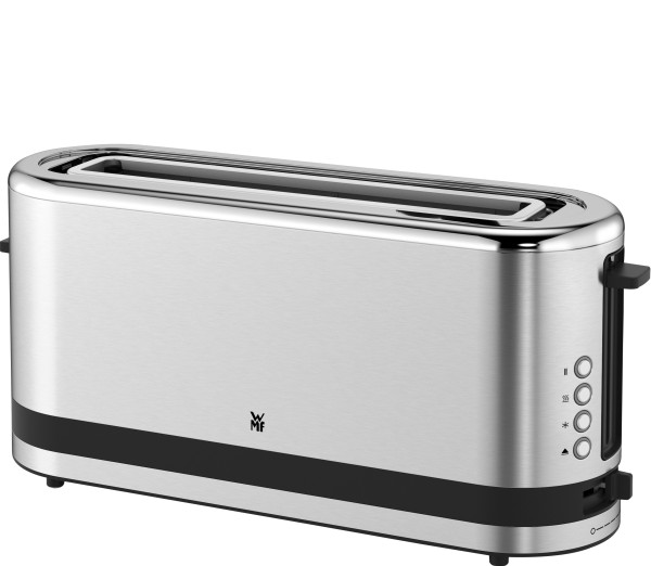 Langschlitz-Toaster in silberfarben aus Metall