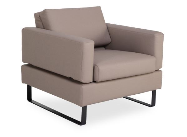 Sessel brühl TOMO in taupe aus Leder
