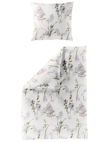 Bettwäsche Mako-Satin puder aus Baumwolle