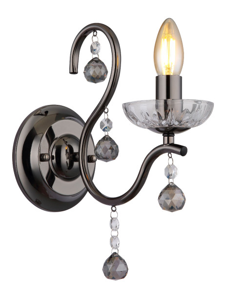 Wandleuchte CAMILA in schwarz aus Metall