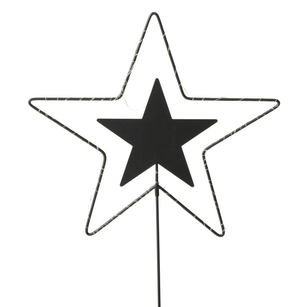 Gartenstab Stern PALINO in schwarz aus Eisen