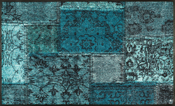 Fußmatte VINTAGE Patches in mehrfarbig aus Polyamid
