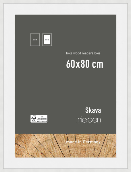 Bilderrahmen SKAVA in weiß aus Holz