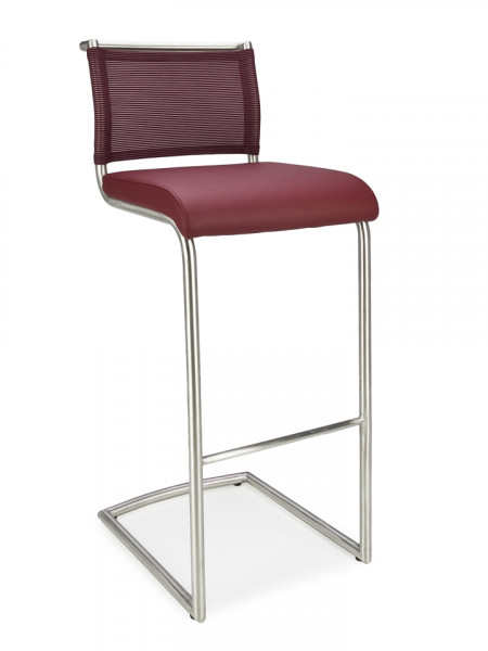 Barhocker MONDO DIVO in rot aus Leder