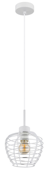 Hängeleuchte NESA in weiß aus Metall