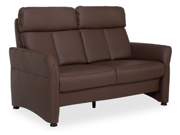 Sofa COMFORT 2,5 Sitzer MONDO EVADO in NUSSBRAUN aus Leder