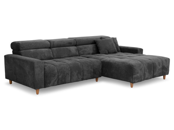 Polsterecke ISODORA in schwarz aus Stoff