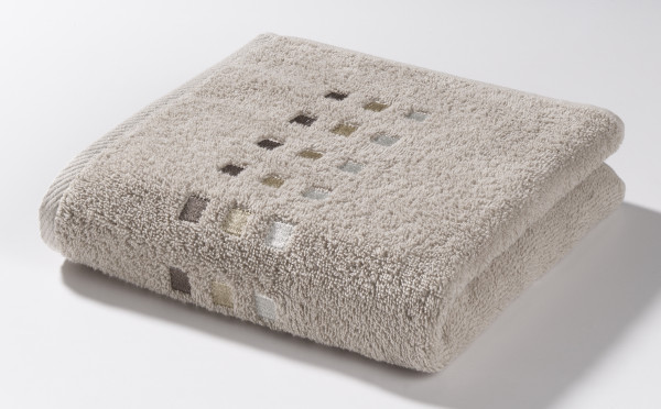 Handtuch QUATTRI beige in beige aus Baumwolle