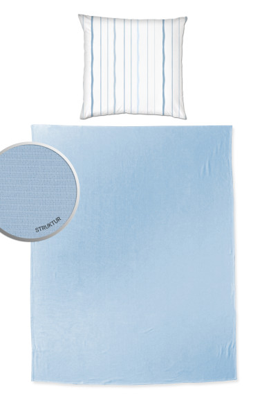 Betten-Set SUMMER in blau aus Baumwolle