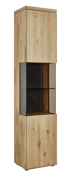 Vitrine witlake TIRANO in Wildeiche aus Massivholz