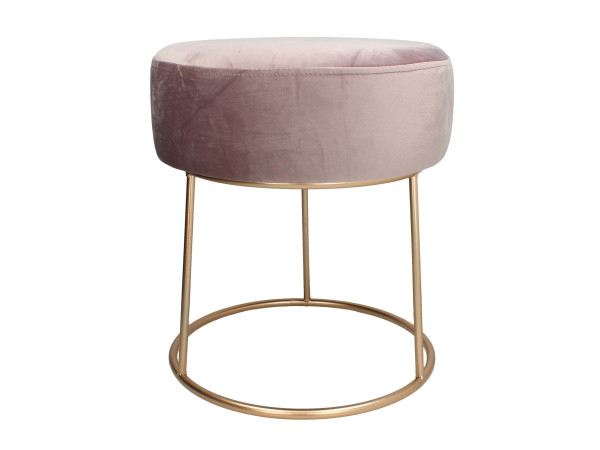 Hocker Pouf Velvet pink