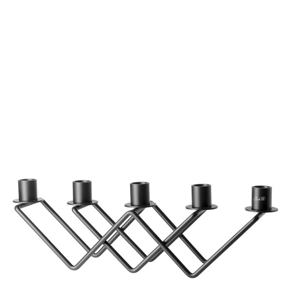 Kerzenhalter NUEWA in schwarz aus Aluminium