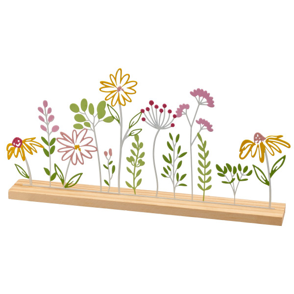 Aufsteller Blumenwiese in bunt aus Metall