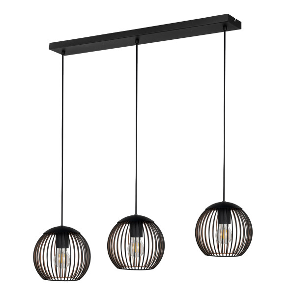 Pendelleuchte ALMANZORA in schwarz aus Metall