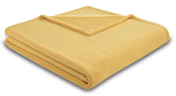 Wohndecke SOFT & COSY in gelb aus Polyester