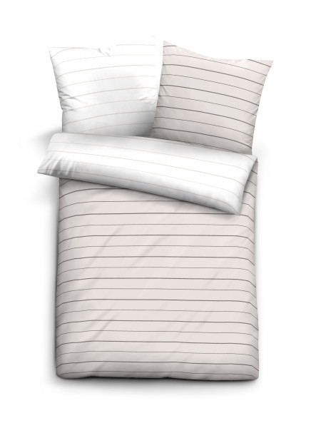 Bettwäsche Satin in taupe aus Baumwolle