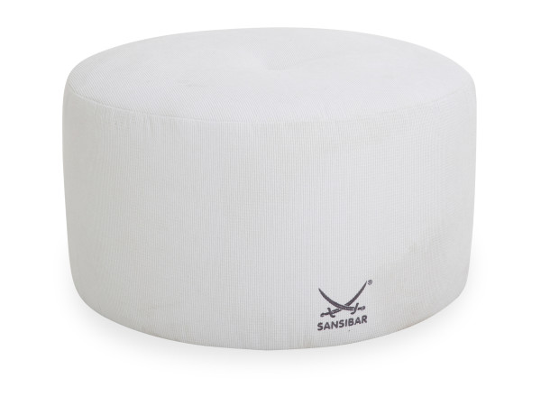 Hocker SANSIBAR NYBRO in Ivory aus Stoff