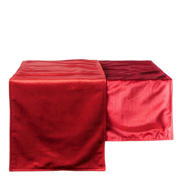 Tischläufer DOUBLE in rot aus Polyester