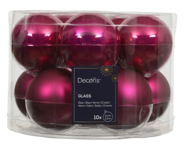 Weihnachtskugel-Box FESTLICH ROSA