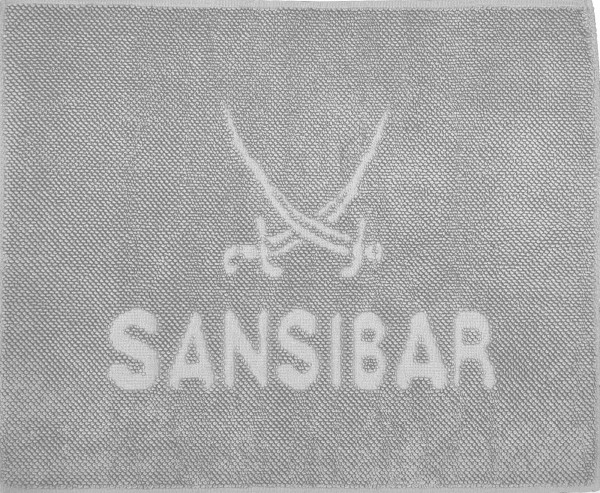 Badematte SANSIBAR PEBBLE in silberfarben aus Baumwolle