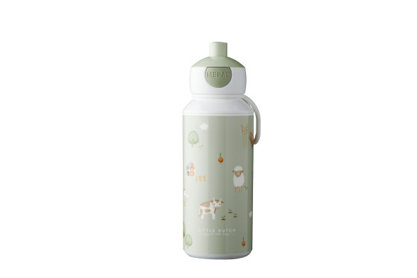 Trinkflasche LITTLE FARM in Salbei aus Kunststoff