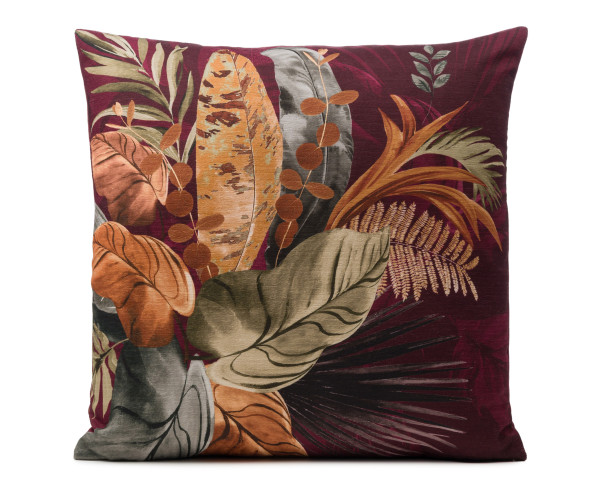 Kissenhülle THESSA in bordeaux aus Polyester