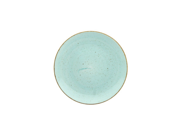 Speiseteller VINTAGE in aqua aus Porzellan