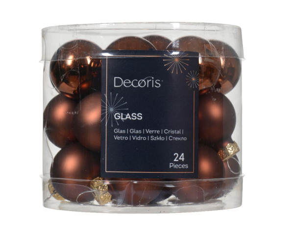 Weihnachtskugel-Box ESPRESSOBRAUN in braun aus Glas