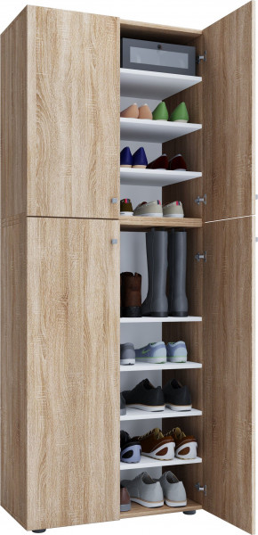 Schuhschrank LONA XXL in  Sonoma-Eiche aus Folie