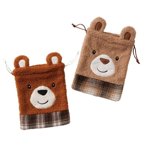 Geschenktasche BRUNO in braun aus Materialmix