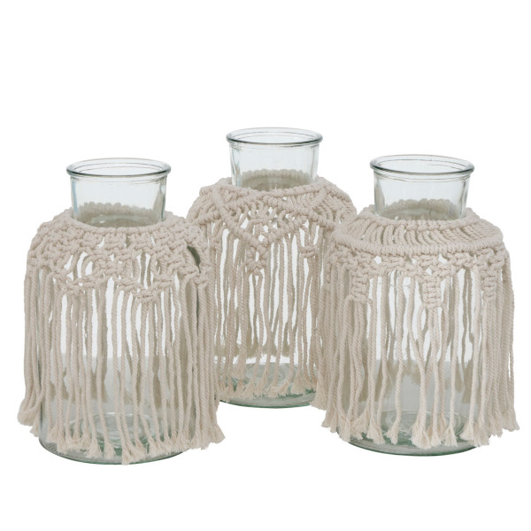 Vase MAKRAMEE aus Glas