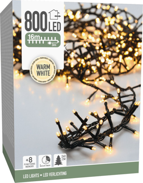 Lichterkette MICRO CLUSTER LED in grün aus Kunststoff