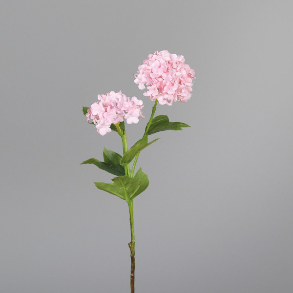 Kunstblume SCHNEEBALL in rosa aus Kunststoff