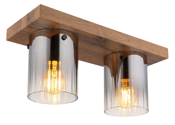 Deckenleuchte UNDERWOOD in HOLZOPTIK aus MDF