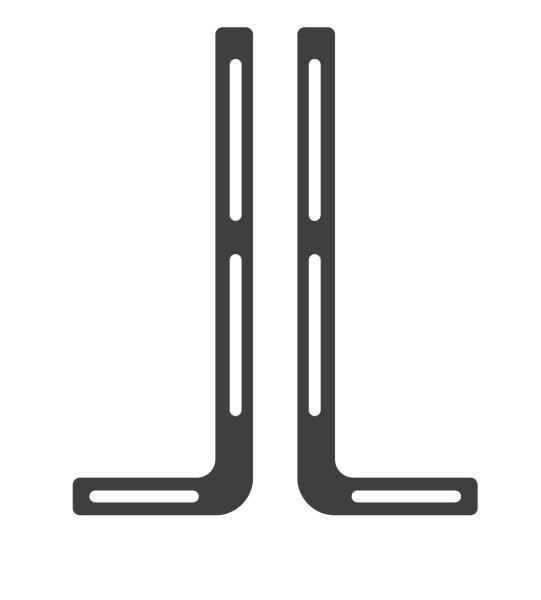 Soundbarhalterung SB 300 in schwarz aus Metall